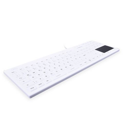 Meditast T1TPW Silikontastatur mit Touchpad (IP68, weiß)