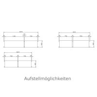 Edelstahl Regalständer außen - 4 Ebenen - Tiefe 400 mm - Höhe 2025 mm