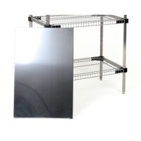 Edelstahl Regalboden - Regaltiefe 400 mm - Breite 312 - 662 mm