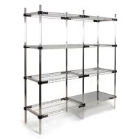 Regalsprosse außen für Regalständer - Edelstahl Regalsystem - Tiefe 600 mm